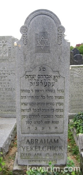 Rabbi Avroham Yitzchok Yekelchick